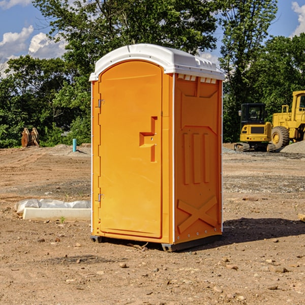 how often are the porta potties cleaned and serviced during a rental period in Holly Hill